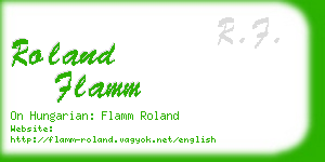 roland flamm business card